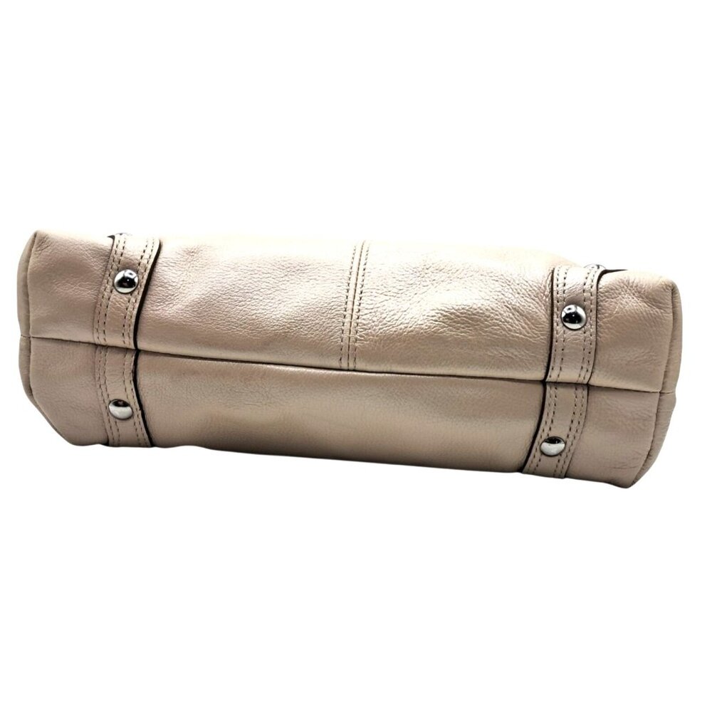 Coach Carly Bag F15251 Metallic Pearl Cream Purse Lavender Interior - Picture 4 of 16
